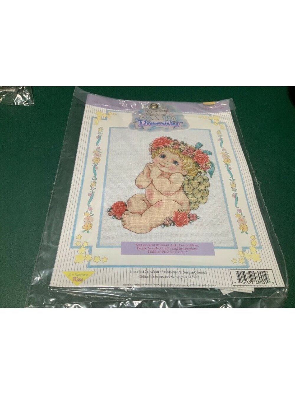 Dreamsicles Baby Angel Cross Stitch Kit 48001 18 Count Aida 6.5" x 5.5" Just Cro